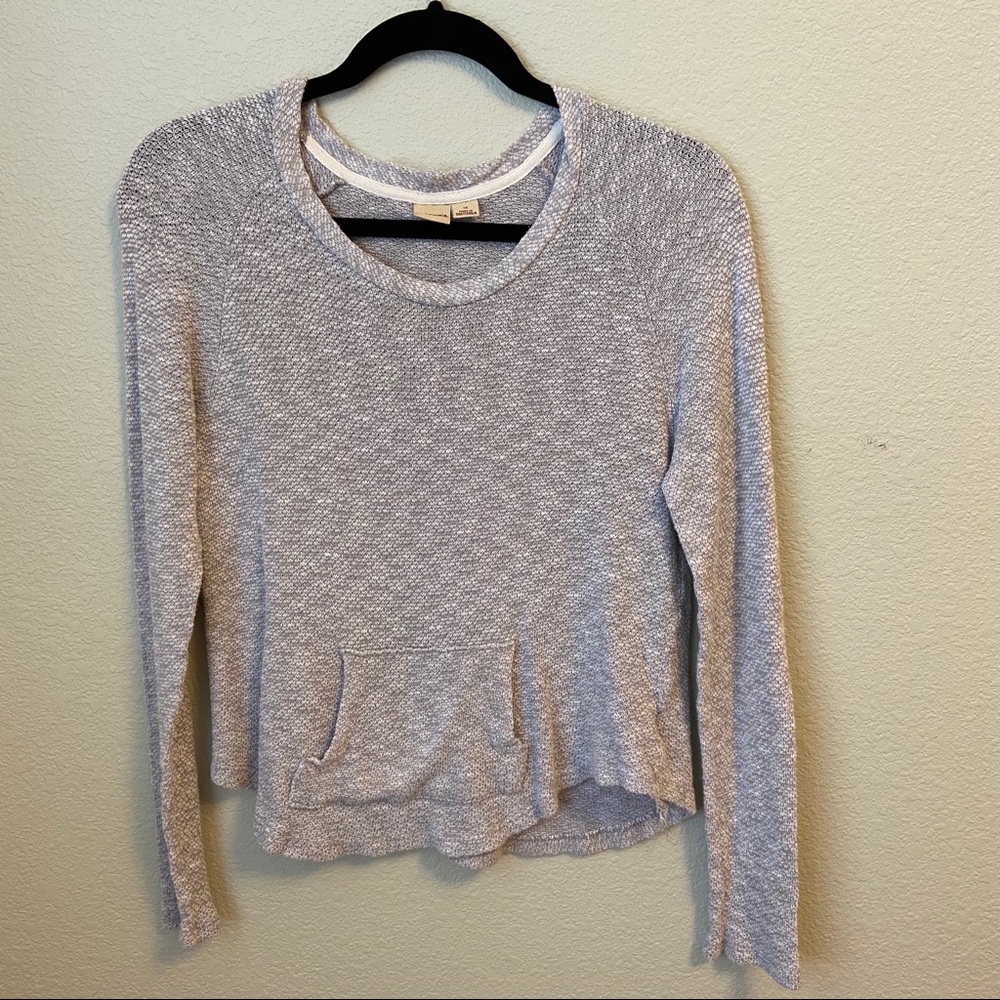 Grey Mudd Pocket Sweater